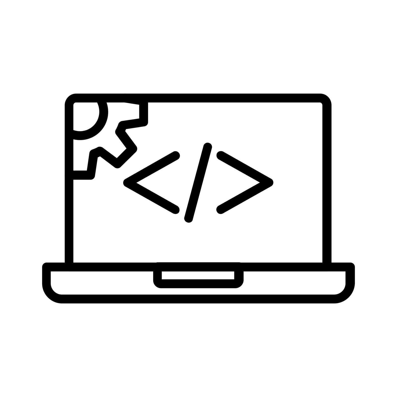 web development line icon vector 9023906